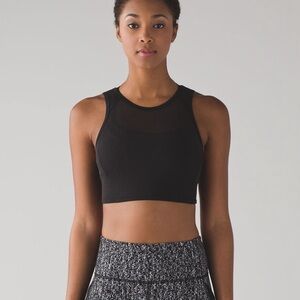 Lululemon Fit Physic Black Mesh Crop Top